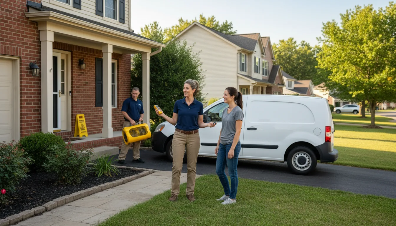 Residential water damage restoration in Thompson, PA